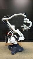 LEICA M520/DI C500 NEUROSURGICAL MICROSCOPE TO INCLUDE TRIPLE MOUNT BINOCULARS WITH EYEPIECES ALL ARE (10X/21) BOTTOM LENSE, MULTI-FUNCTION FOOTSWITCH ON MITAKA STAND