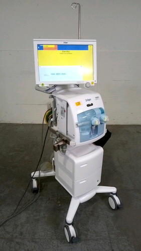 DRAGER BABYLOG VN500 VENTILATOR WITH INFINITY C500 MONITOR ON ROLLING STAND (SW 2.51)