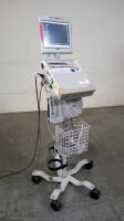 CAREFUSION LTV 1200 PORTABLE VENTILATOR WITH SPRINTPACK AND LTM MONITOR ON ROLLING STAND