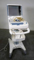 MORTARA ELI 350 EKG WITH PATIENT LEADS ON ROLLING STAND