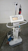 INVIVO RESEARCH INC. 3150 MRI PATIENT MONITOR WITH CABLES (ECG, SPO2, BP, ETC02) ON ROLLING STAND