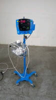 GE DINAMAP V100 CARESCAPE VITAL SIGNS MONITOR ON ROLLING STAND