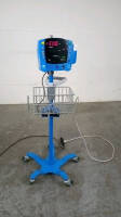 GE DINAMAP V100 CARESCAPE VITAL SIGNS MONITOR ON ROLLING STAND