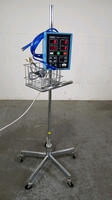 CRITIKON DINAMAP 8100 VITAL SIGNS MONITOR ON ROLLING STAND WITH BP CABLE