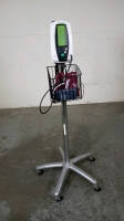 WELCH ALLYN 420 SERIES VITAL SIGNS MONITOR WITH BP CABLE ON ROLLING STAND