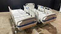 LOT OF STRYKER SECURE 3002 S3 HOSPITAL BEDS WITH FOOTBOARD (CHAPERONE WITH ZONE CONTROL, BED EXIT, SCALE)