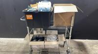 LOT OF VENTILATOR PARTS AND ACCESSORIES (CART NOT INCLUDED)