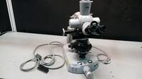 CARL ZEISS LAB MICROSCOPE WITH 4 OBJECTIVES