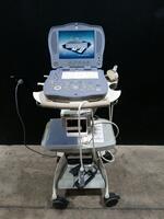 GE LOGIQ BOOK XP PORTABLE ULTRASOUND MACHINE WITH 2 PROBES (REF 3C, 8C)