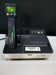 WELCH ALLYN MICROTYMP 2 PORTABLE TYMPANOMETRIC INSTRUMENT WITH 71170 PRINTER/CHARGER