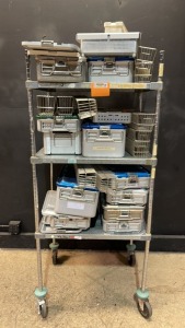 LOT OF EMPTY INSTRUMENT CASES & TRAYS (NO CART)