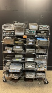 LOT OF EMPTY INSTRUMENT CASES & TRAYS (NO CART)