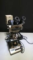 OLYMPUS BH2-RFCA LAB MICROSCOPE WITH 2 EYEPIECES (10X/20L), AND 4 OBJECTIVES (10X, 20X, 40X)