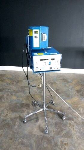 CODMAN CMC 3 MALIS BIPOLAR COAGULATOR WITH 1000 IRRIGATION PUMP ON ROLLING STAND