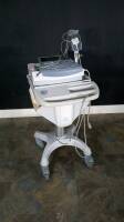 GE MAC1600 ECG/EKG MACHINE WITH LEADS ON STAND