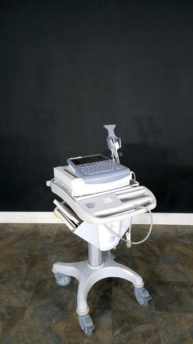 GE MAC1600 ECG/EKG MACHINE WITH LEADS ON STAND