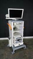 SMITH & NEPHEW ENDO CART WITH MONITOR, SMITH AND NEWPHEW 560P CAMERA SYSTEM, 500 XL LIGHT SOURCE, POWER II CONTROL SYSTEM WITH FOOTSW