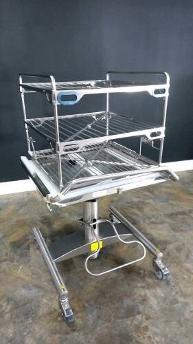 STERIS STERILIZER LOADING CART WITH RACK