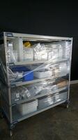 MISC. CONTAINERS WITH RACK