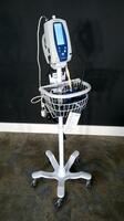 WELCH ALLYN 42MTB VITAL SIGN MONITOR ON ROLLING STAND