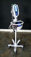 WELCH ALLYN 42MTB VITAL SIGN MONITOR ON ROLLING STAND