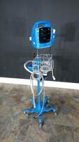 GE PROCARE AUSCULTATORY 200 PATIENT MONITOR ON ROLLING STAND