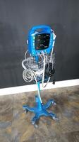 GE DINAMAP PROCARE AUSCULTATORY VITAL SIGN MONITOR ON ROLLING STAND
