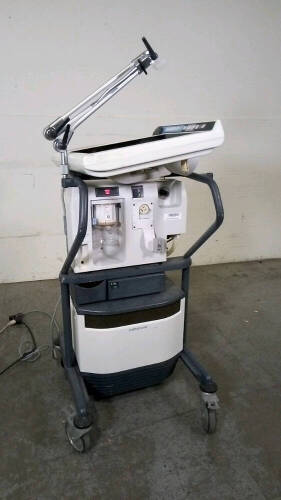 NELLCOR PURITAN BENNETT 840 VENTILATOR WITH COMPRESSOR ON ROLLING STAND (BILEVEL, TC, VV+, RM)(SN 3510033607)