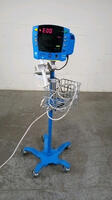 GE DINAMAP V100 CARESCAPE VITAL SIGNS MONITOR ON ROLLING STAND