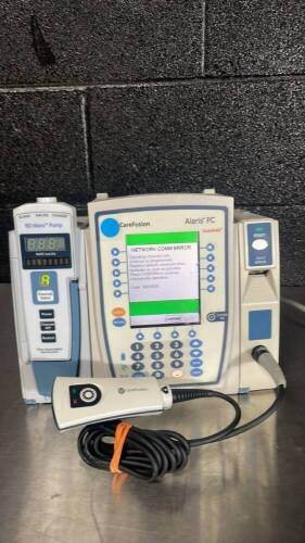 CAREFUSION ALARIS PC INFUSION PUMP W/8100 MODULE, ALARIS AUTO ID & SCANNER