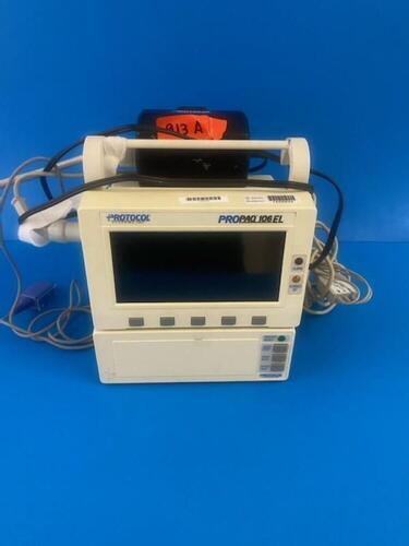 Propaq Monitor PROTOCOL SYSTEMS PROPAQ 106EL PATIENT MONITOR WITH CABLES (ECG, LEADS ...