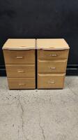 LOT OF BEDSIDE CABINETS