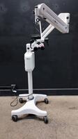 GLOBAL SURGICAL MICROSCOPE TO INCLUDE SINGLE MOUNT BINOCULAR WITH EYEPIECES BOTH (1010G) BOTTOM LENSE ON STAND