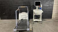 GE CASE STRESS TEST WORKSTATION WITH T2100 TREADMILL