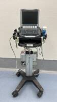 SONOSITE M-TURBO ULTRASOUND SYSTEM (D.O.M. 9-2013) W/ HFL50, L25 PROBE ON H-UNIVERSAL ROLLING STAND