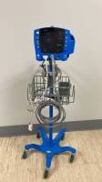 GE DINAMAP V100 PATIENT MONITOR ON ROLLING STAND