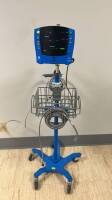 GE DINAMAP V100 PATIENT MONITOR ON ROLLING STAND