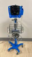 GE DINAMAP V100 PATIENT MONITOR ON ROLLING STAND