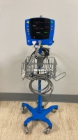 GE DINAMAP V100 PATIENT MONITOR ON ROLLING STAND