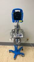 GE DINAMAP PRO 300 PATIENT MONITOR ON ROLLING STAND