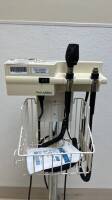 WELCH ALLYN 767 WALL TRANSFORMER W/ OTOSCOPE ON ROLLING STAND