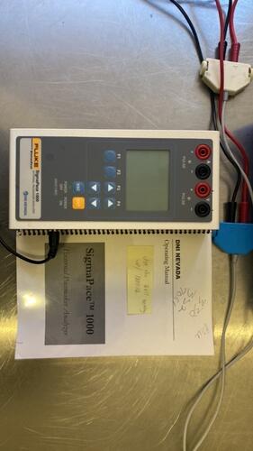 FLUKE BIOMEDICAL SIGMAPACE 1000 EXTERNAL PACEMAKER ANALYZER W/ CABLES ...