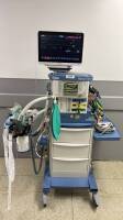 DRAGER FABIUS TIRO ANESTHESIA SYSTEM (SOFTWARE VER. 3.37A) (D.O.M 10-09-2015, SN ASHL-0030) W/ VOLUME CONRTOL, PRESSURE CONTROL, PRESSURE SUPPORT, MAN SPONT, SIMV/PS W/ MINDRAY BENEVISION N15 PATIENT MONITOR, MINDRAY BENEVISION N1 TRANSPORT PATIENT MONITO