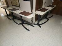 HILL-ROM P636D2V11MDNXXD LOT OF QTY( 5) OVERBED TABLES