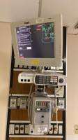 GE SOLAR 8000M PATIENT MONITOR SYSTEM W/ TRAM-RAC 4A, 451M TRAM MODULE, PLANAR MONITOR