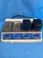 STRYKER 7110-120-000 UNIVERSAL BATTERY CHARGER W/ (QTY 2) SYSTEM 8 LI-ION BATTERIES