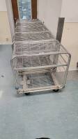 LOT OF QTY (5) STAINLESS STEEL WIRERACK CARTS, 2-SHELF