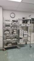 LOT OF STERILIZATION CASES W/ QTY (2) CARTS