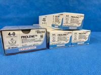 ETHICON PROLENE M8709 (EXP. 11/2026), M8706 (EXP. 8/2026), EPM8706 (EXP. 2/2027) AND 8521H BLUE MONOFILAMENT, TOTAL QTY. 4