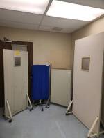 LOT OF QTY (4) ASSORTED MOBILE X-RAY SCREENS